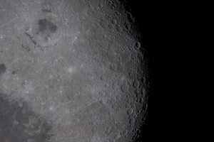 shadowed lunar crater near the south pole