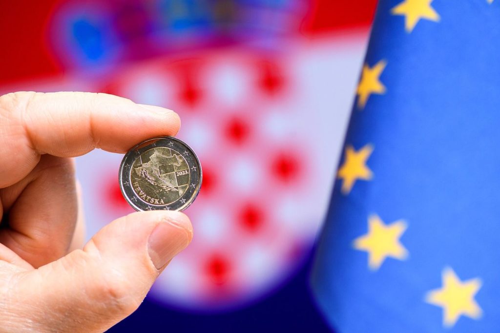Euro coins and notes
