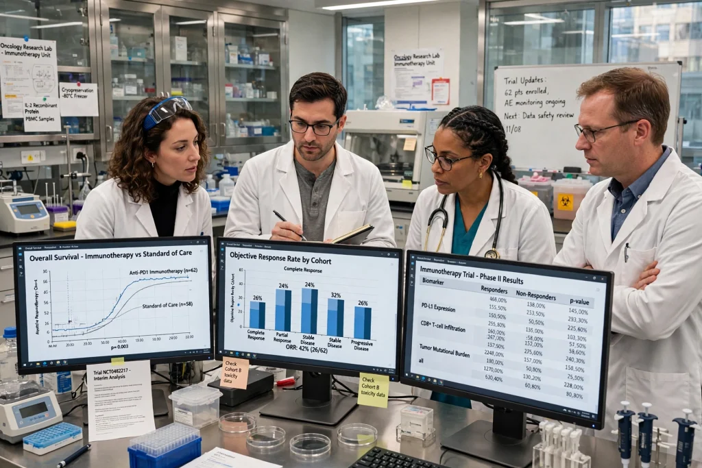 Researcher preparing a personalised cancer vaccine in a laboratory